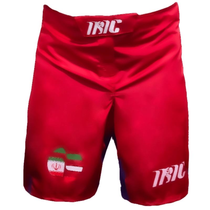 شلوارک MMA مردانه آیریک طرح IRMMAF مدل 2022 - قرمز
