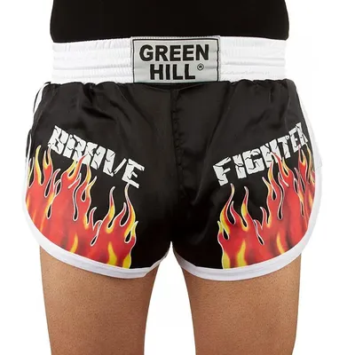 شورت کیک بوکس آتشی Green Hill BYT | مشکی/قرمز